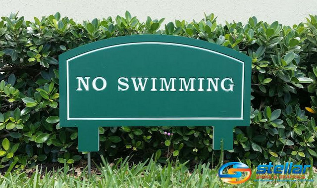 No Swimming Signs for Gated Communities in Delray Beach FL, Custom No Swimming Signs for HOA Communities in Delray Beach FL
